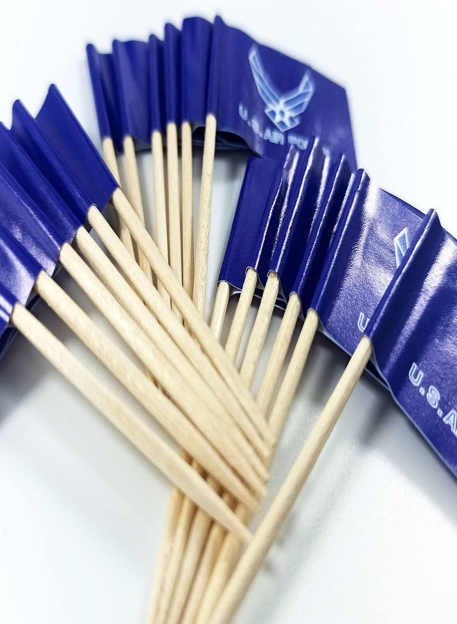 QQSD Air Force Wings Toothpick Flag Small Mini Cupcake Topper Flags, 100 pcs - Image 4